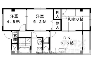 ヤムズIII【601号室】の間取り