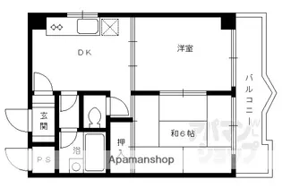 第20洛西ハイツ久我【3階】の間取り