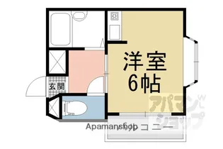 ヴィラ御陵【101号室】の間取り