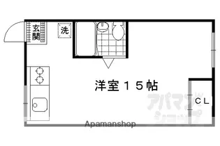 フラット桃山【103号室】の間取り