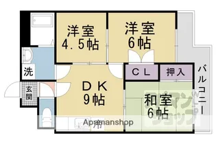 第一エバグレース音羽【102号室】の間取り