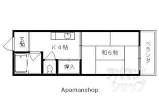 京栄マンション【4F号室】の間取り