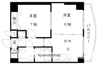 パラドール伏見【206号室】の間取り