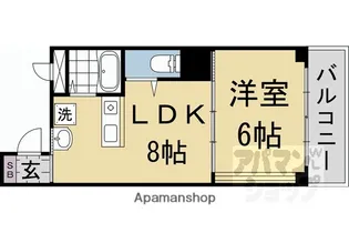 エクセラートはせがわ【203号室】の間取り