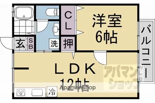 セジュール伊勢田【2階】の間取り