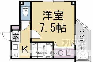 メゾンヒラキ【3-B号室】の間取り