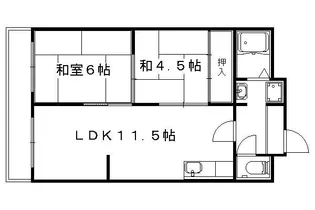 報徳マンション【207号室】の間取り