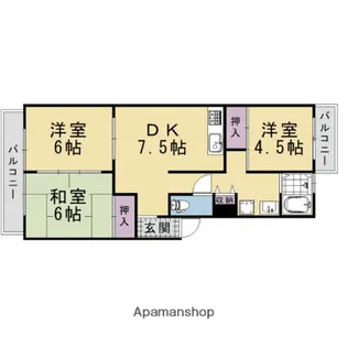 カイデハイツ【302号室】の間取り