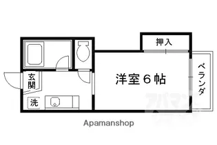 コーポさがの【102号室】の間取り
