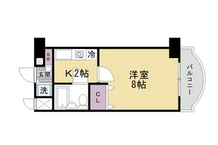 パラドール伏見【604号室】の間取り