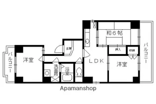 サンセリテ伏見【801号室】の間取り