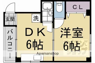 神泉ハイツ【302号室】の間取り