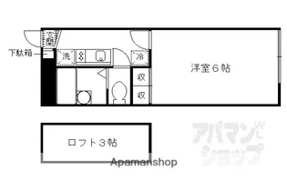 レオパレス淀コンフォート【106号室】の間取り