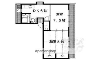 稲荷マンション【4F-0号室】の間取り