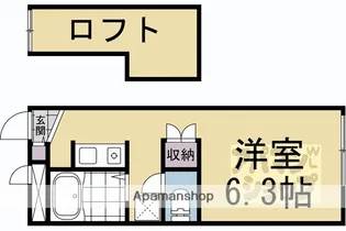 CASTELLO【206号室】の間取り