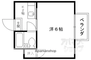 リブライブ山科【202号室】の間取り