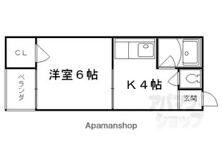 清幸マンション【102号室】の間取り