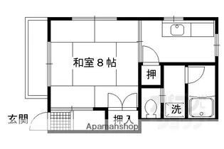 サンリット西川【102号室】の間取り