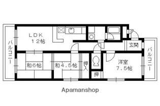 ラポート柳田【305号室】の間取り
