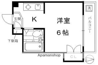 グラシィオ中久世【102号室】の間取り