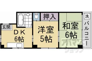 ロイヤルメゾン長岡京【403号室】の間取り