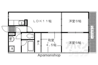 メロディーハイム長岡京【301号室】の間取り