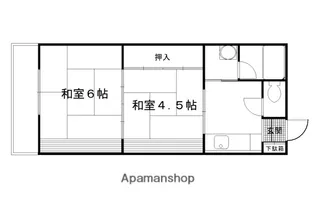 ハイツ新開【1号室】の間取り