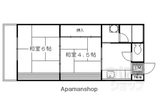 ハイツ新開【7号室】の間取り