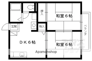 ミーツハオス南天の森【203号室】の間取り
