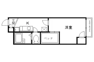 レオパレスカルム長岡京【201号室】の間取り