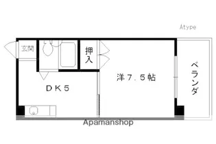 ヴィーヴル藤の森【5-A号室】の間取り