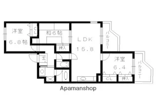 GRAN PINO伏見桃山【1階】の間取り