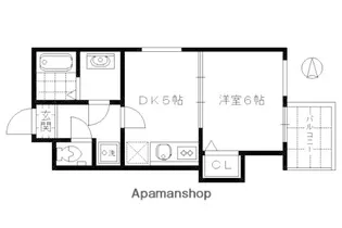 サザン桃山御陵【102号室】の間取り