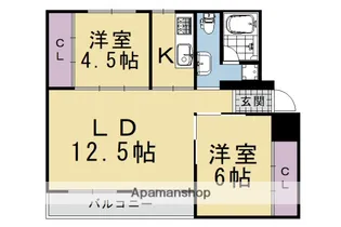 2APARTMENT【106号室】の間取り