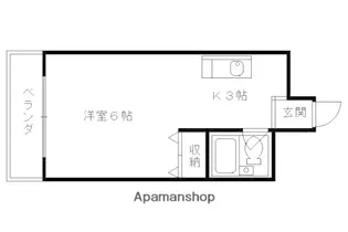 竹田マンション【302号室】の間取り