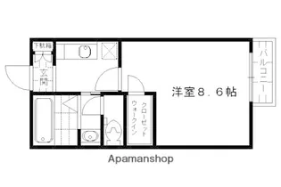 プロミネンス藤森【105号室】の間取り