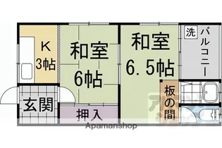 コーポ丸忠【201号室】の間取り