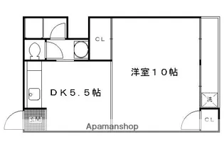 青田マンション【6号室】の間取り