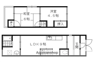 京都府京都市伏見区深草小久保町【一戸建】の間取り