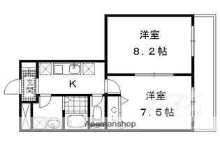 かのみハイム【201号室】の間取り