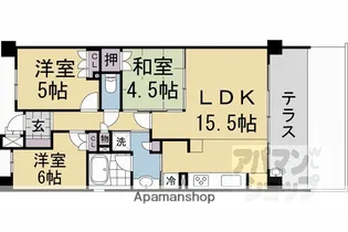 ライオンズ伏見桃山指月城【1階】の間取り