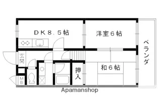 ハイツ雅【302号室】の間取り