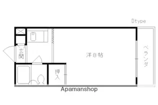 ハイツ・まさき【1D号室】の間取り