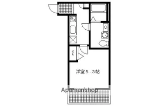 ワイズ七瀬川【1階】の間取り