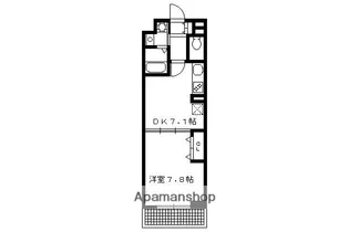 ロン ボヌール 宇治【102号室】の間取り