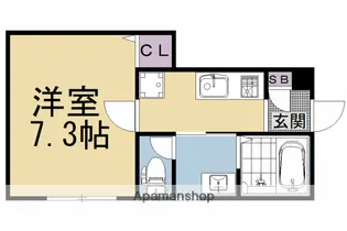 GREENROOM椥辻【1階】の間取り