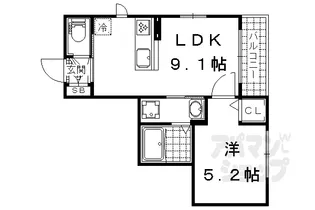 シャーメゾン伊勢屋【201号室】の間取り