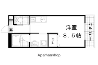 悠明館【3階】の間取り