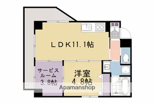 INSIGHT REPOS YAMASHINA NAGITS【504号室】の間取り