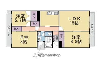 RUNOAS KOHATA【106号室】の間取り